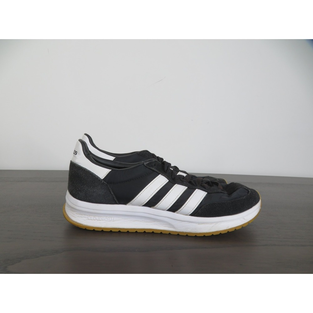 Adidas Run 70s 2.0 Shoes Mens 10.5 Black White Running Sneakers IH8585 Gym